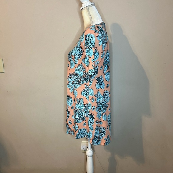 ⭐️LuLaRoe Floral Print Peach and Blue - Picture 3 of 7